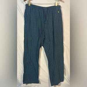 Polo Ralph Lauren Navy and Lime Plaid Sleepwear